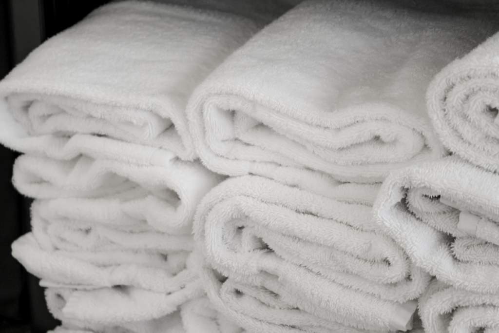 white towels