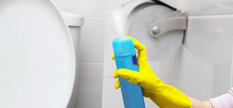 Air freshener spray in bathroom